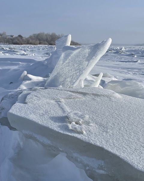 русло зимой